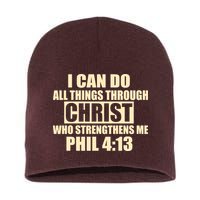 I Can Do All Thing Through Christ Phil 4:13 Short Acrylic Beanie