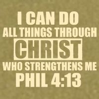 I Can Do All Thing Through Christ Phil 4:13 Garment-Dyed Women's Muscle Tee