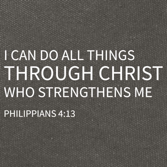 I Can Do All Things Through Christ Cotton Canvas Backpack