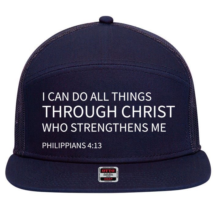 I Can Do All Things Through Christ 7 Panel Mesh Trucker Snapback Hat