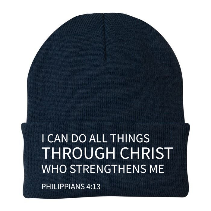 I Can Do All Things Through Christ Knit Cap Winter Beanie