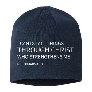 I Can Do All Things Through Christ Sustainable Beanie