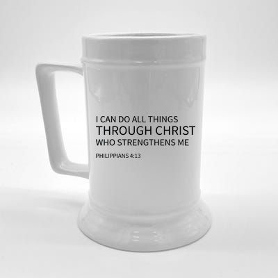 I Can Do All Things Through Christ Beer Stein