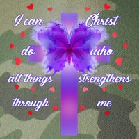 I Can Do All Things Through Christ Butterfly Cross Legacy Tie Dye Trucker Hat