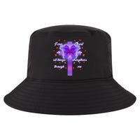 I Can Do All Things Through Christ Butterfly Cross Cool Comfort Performance Bucket Hat