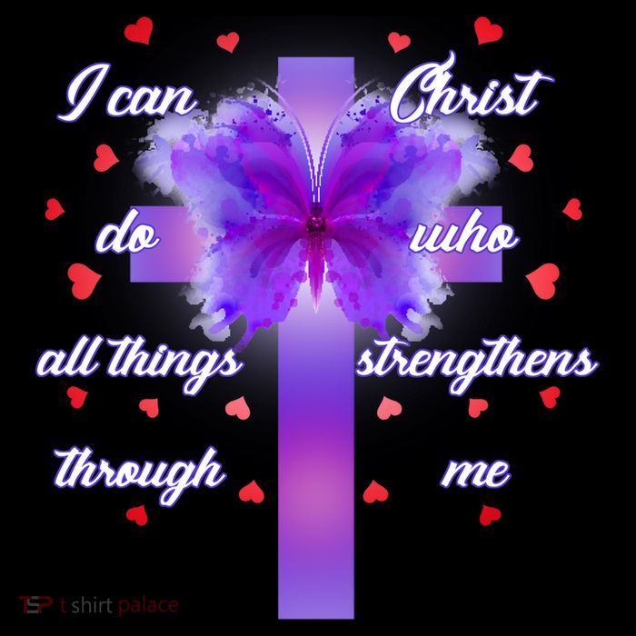 I Can Do All Things Through Christ Butterfly Cross Mug