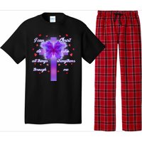 I Can Do All Things Through Christ Butterfly Cross Pajama Set