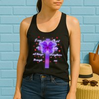 I Can Do All Things Through Christ Butterfly Cross Womens Tank Top