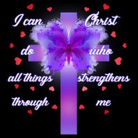 I Can Do All Things Through Christ Butterfly Cross Baby Bodysuit