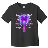I Can Do All Things Through Christ Butterfly Cross Toddler T-Shirt