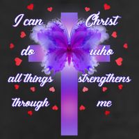 I Can Do All Things Through Christ Butterfly Cross Microfiber Hand Towel