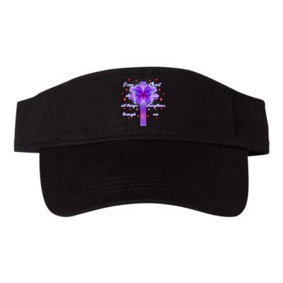 I Can Do All Things Through Christ Butterfly Cross Visor