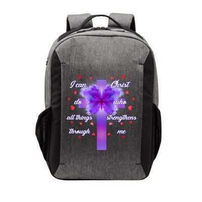 I Can Do All Things Through Christ Butterfly Cross Vector Backpack