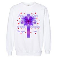 I Can Do All Things Through Christ Butterfly Cross Garment-Dyed Sweatshirt