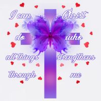 I Can Do All Things Through Christ Butterfly Cross Garment-Dyed Sweatshirt