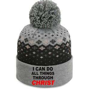 I Can Do All Things Through Christ Our Lord The Baniff Cuffed Pom Beanie