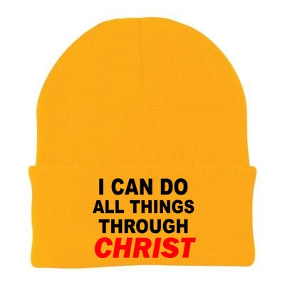 I Can Do All Things Through Christ Our Lord Knit Cap Winter Beanie