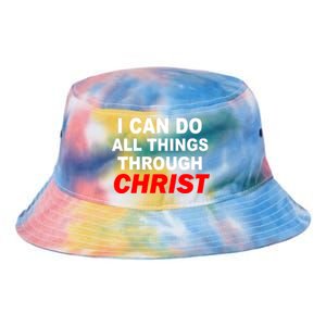 I Can Do All Things Through Christ Our Lord Tie Dye Newport Bucket Hat