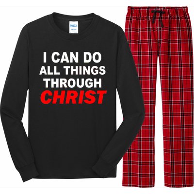 I Can Do All Things Through Christ Our Lord Long Sleeve Pajama Set