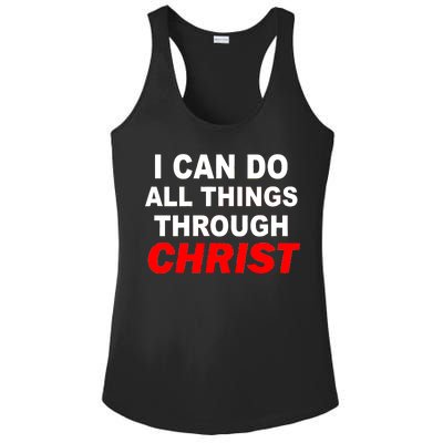 I Can Do All Things Through Christ Our Lord Ladies PosiCharge Competitor Racerback Tank