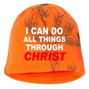 I Can Do All Things Through Christ Our Lord Kati - Camo Knit Beanie