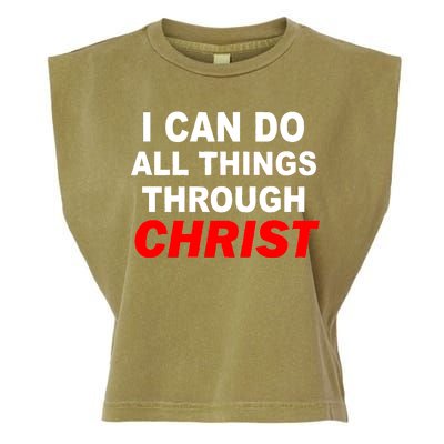 I Can Do All Things Through Christ Our Lord Garment-Dyed Women's Muscle Tee