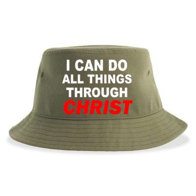 I Can Do All Things Through Christ Our Lord Sustainable Bucket Hat