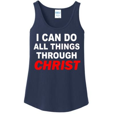 I Can Do All Things Through Christ Our Lord Ladies Essential Tank