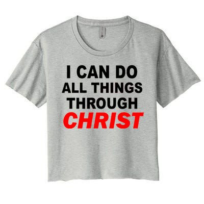 I Can Do All Things Through Christ Our Lord Women's Crop Top Tee