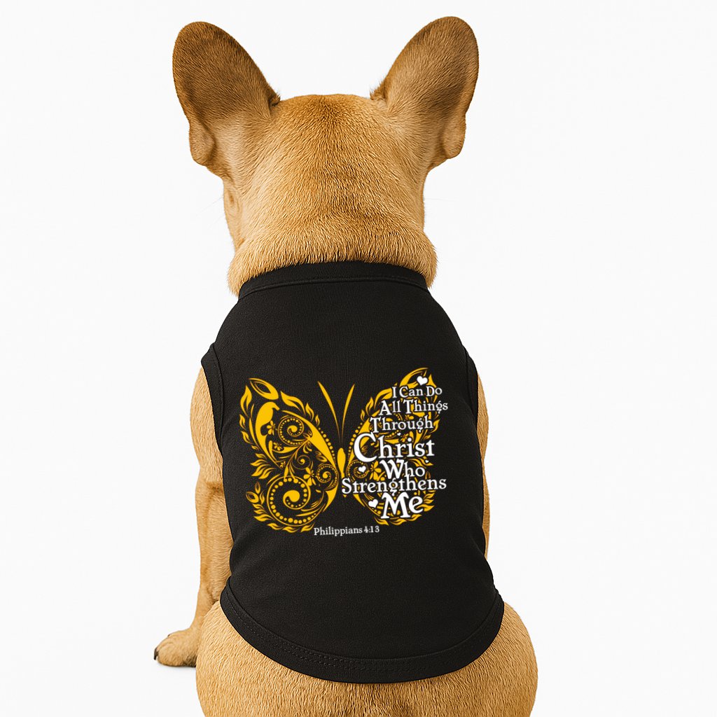 I Can Do All Things Through Christ Philippians 4:13  Doggie Tank