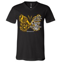 I Can Do All Things Through Christ Philippians 4:13  V-Neck T-Shirt