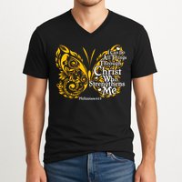 I Can Do All Things Through Christ Philippians 4:13  V-Neck T-Shirt