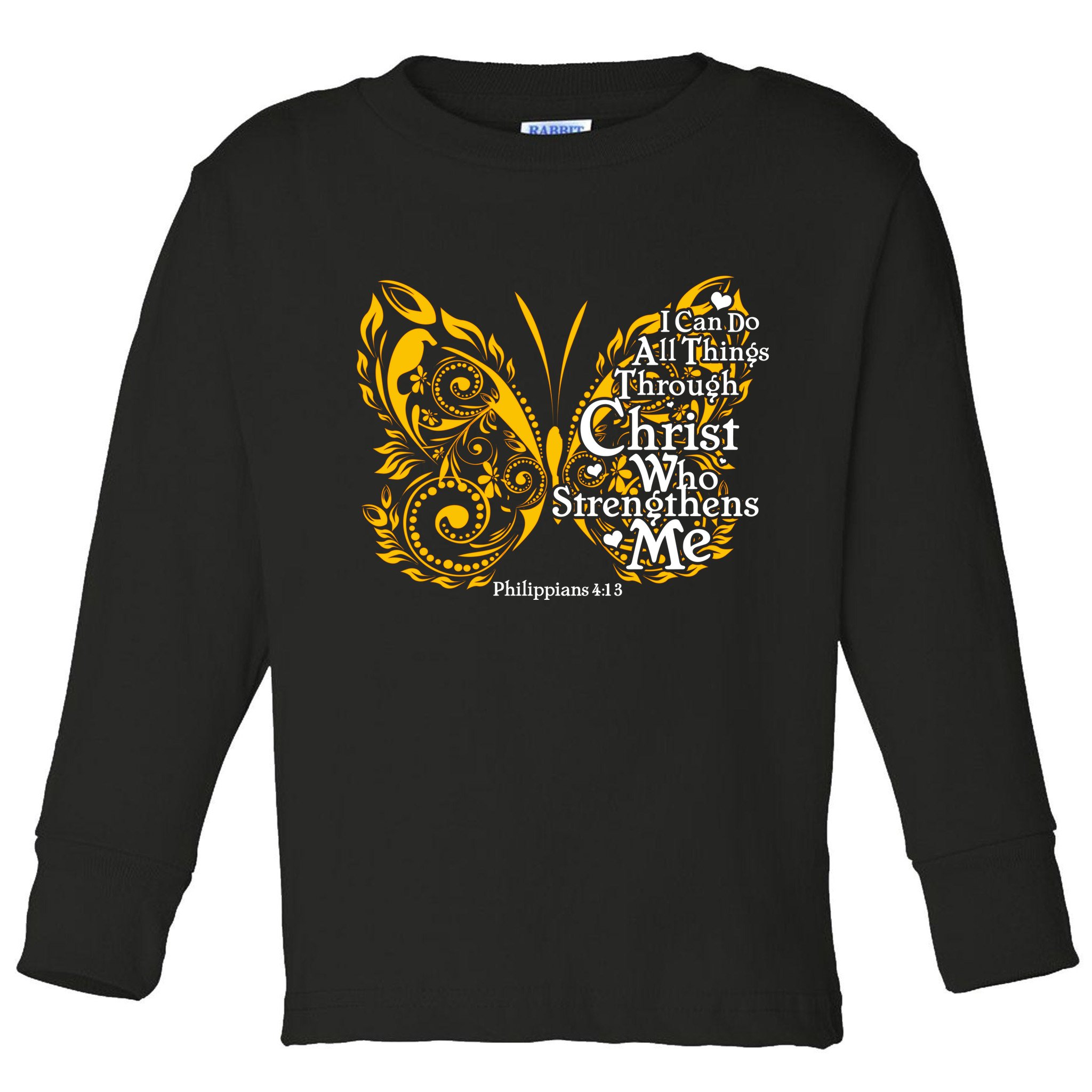 I Can Do All Things Through Christ Philippians 4:13  Toddler Long Sleeve Shirt