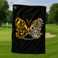 I Can Do All Things Through Christ Philippians 4:13  Golf Towel