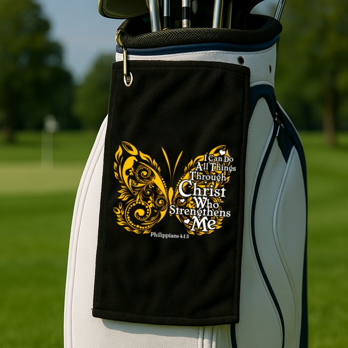 I Can Do All Things Through Christ Philippians 4:13  Golf Towel