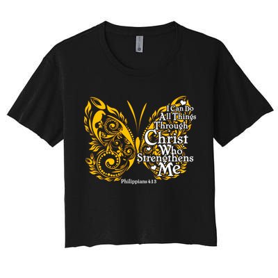 I Can Do All Things Through Christ Philippians 4:13  Crop Top