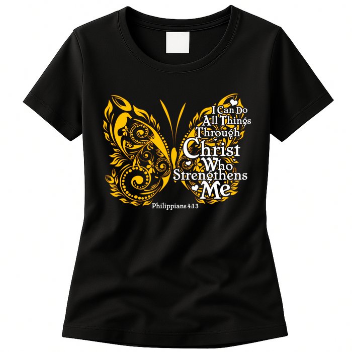 I Can Do All Things Through Christ Philippians 4:13  Womens T-Shirt