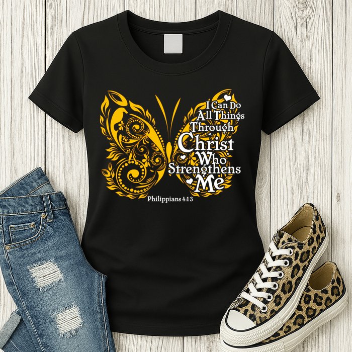 I Can Do All Things Through Christ Philippians 4:13  Womens T-Shirt