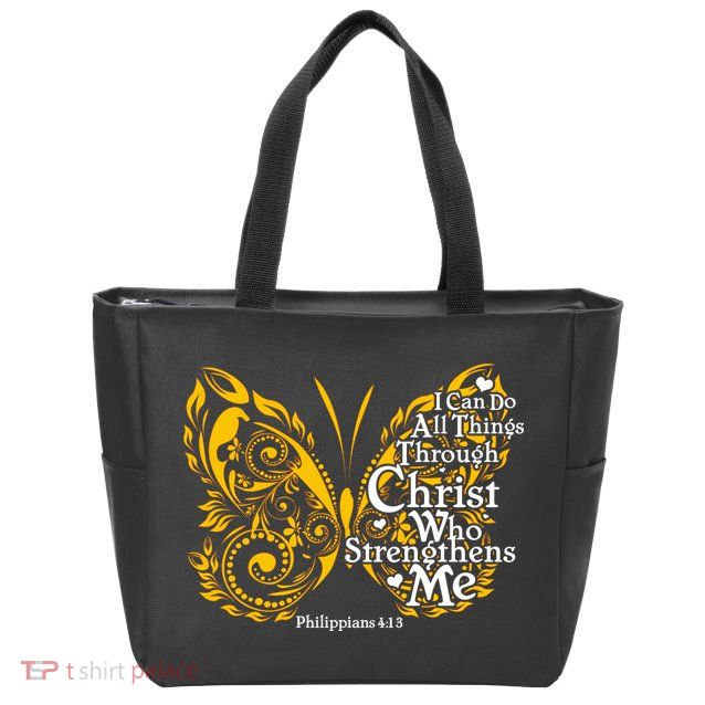 I Can Do All Things Through Christ Philippians 4:13  Zip Tote Bag