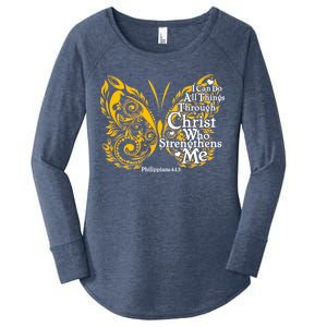 I Can Do All Things Through Christ Philippians 4:13  Women's Perfect Tri Tunic Long Sleeve Shirt