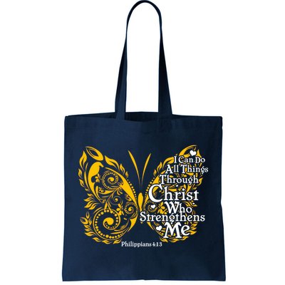 I Can Do All Things Through Christ Philippians 4:13  Tote Bag