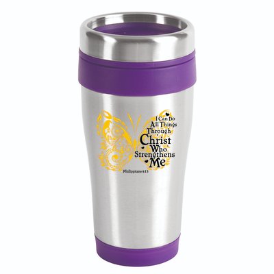 I Can Do All Things Through Christ Philippians 4:13  16oz Travel Tumbler