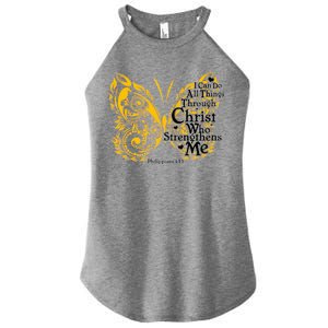 I Can Do All Things Through Christ Philippians 4:13  Women's Perfect Tri Rocker Tank