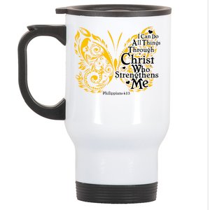 I Can Do All Things Through Christ Philippians 4:13  Stainless Steel Travel Mug