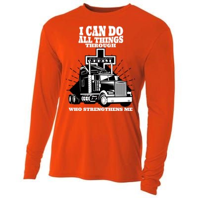 I Can Do All Things Through Christ Truck Driver Cooling Performance Long Sleeve Crew