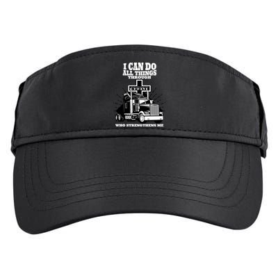 I Can Do All Things Through Christ Truck Driver Adult Drive Performance Visor