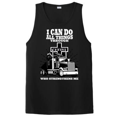 I Can Do All Things Through Christ Truck Driver PosiCharge Competitor Tank