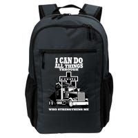 I Can Do All Things Through Christ Truck Driver Backpack