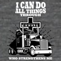 I Can Do All Things Through Christ Truck Driver Flatbill Hat