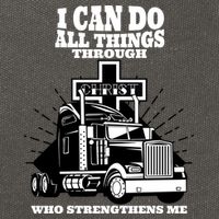 I Can Do All Things Through Christ Truck Driver Cotton Canvas Backpack